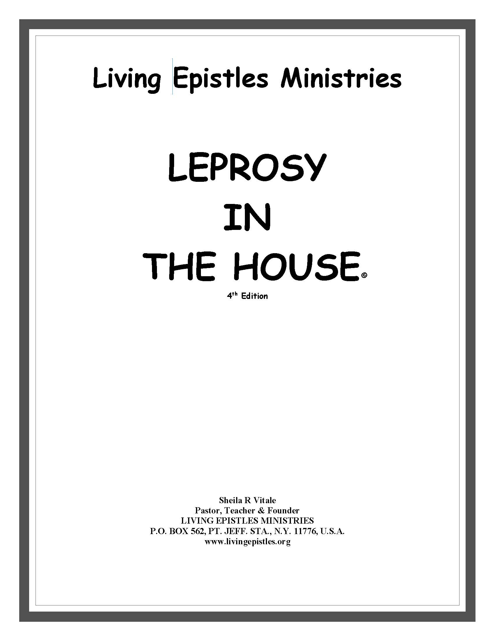 Leprosy In The House 022216 Cover